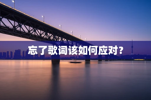 忘了歌词该如何应对？