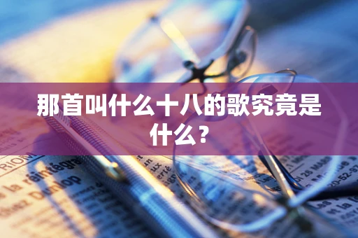 那首叫什么十八的歌究竟是什么？